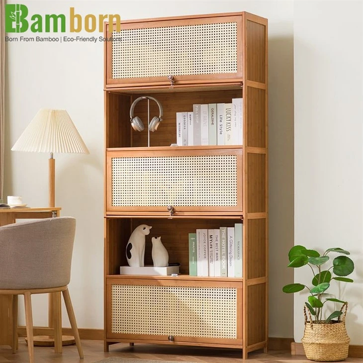 3-Tier Bamboo Bookcase Storage Rack